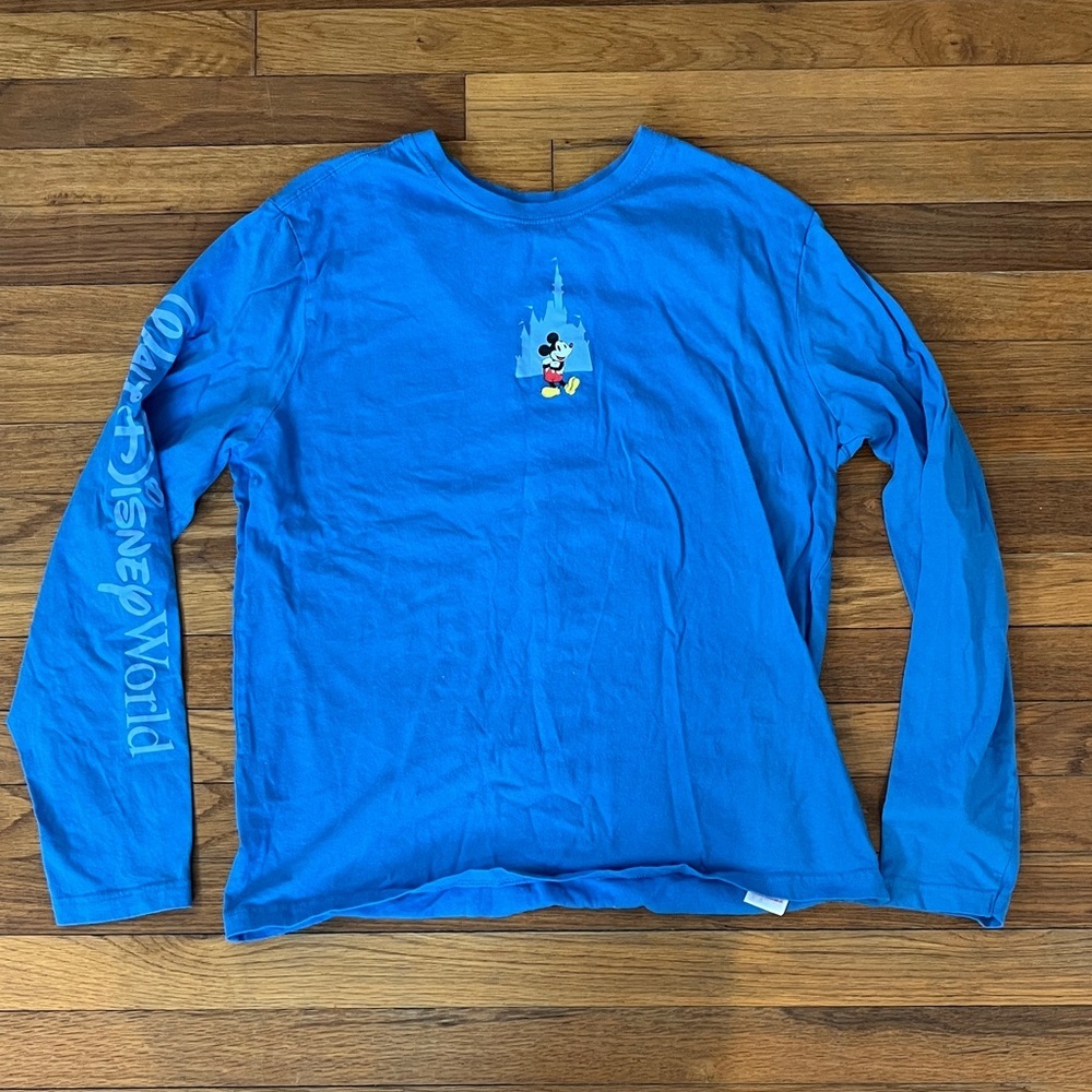 Disney Blue Long Sleeve with Castle and Character